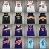 Koszulka do koszykówki Phoenix Suns Booker 1 City Edition Siateczkowy Top z Haftem Męski Damski Odzież Sportowa