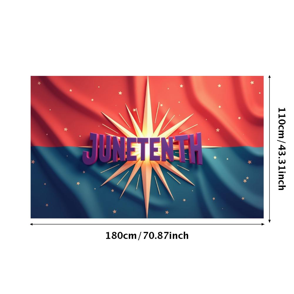 Polyester Material Event Decor Juneteenth Banner Independence Celebration Banner for Festival Decoration