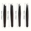4-in-1 Präzisionspinzetten-Set, Edelstahl, Mehrspitzig, Perfekt für Augenbrauen & Haarentfernung