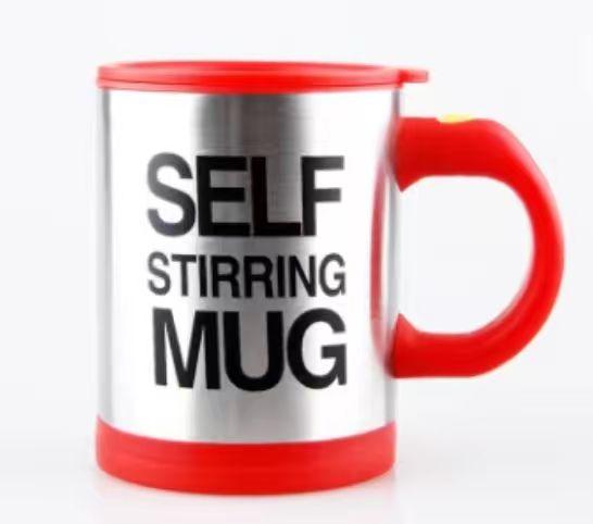 Portable 14oz 400ml Electric Auto 304 Stainless Steel Coffee Mixing Cup With Lid Handle Self Stirring Coffee Mug