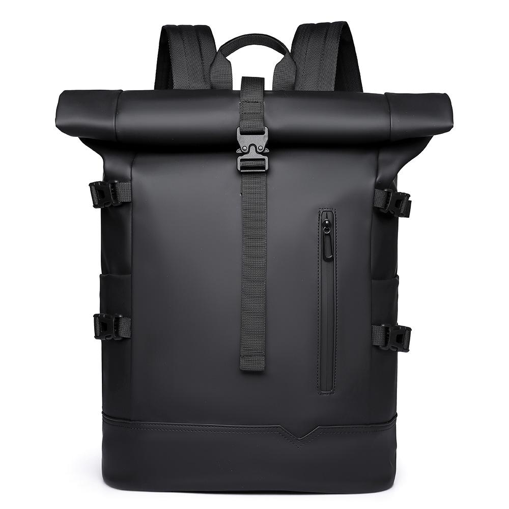 Men's Fashionable Roll-Up Backpack, Large Capacity Travel & Laptop Bag, Schoolbag for College Students