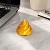 Crack-resistant Sculpture 3D Printed Golden Poop Rotating Figurine, Luck Fortune Desk Decor, Funny Car Burr-free Figurine Accessory with Turnable