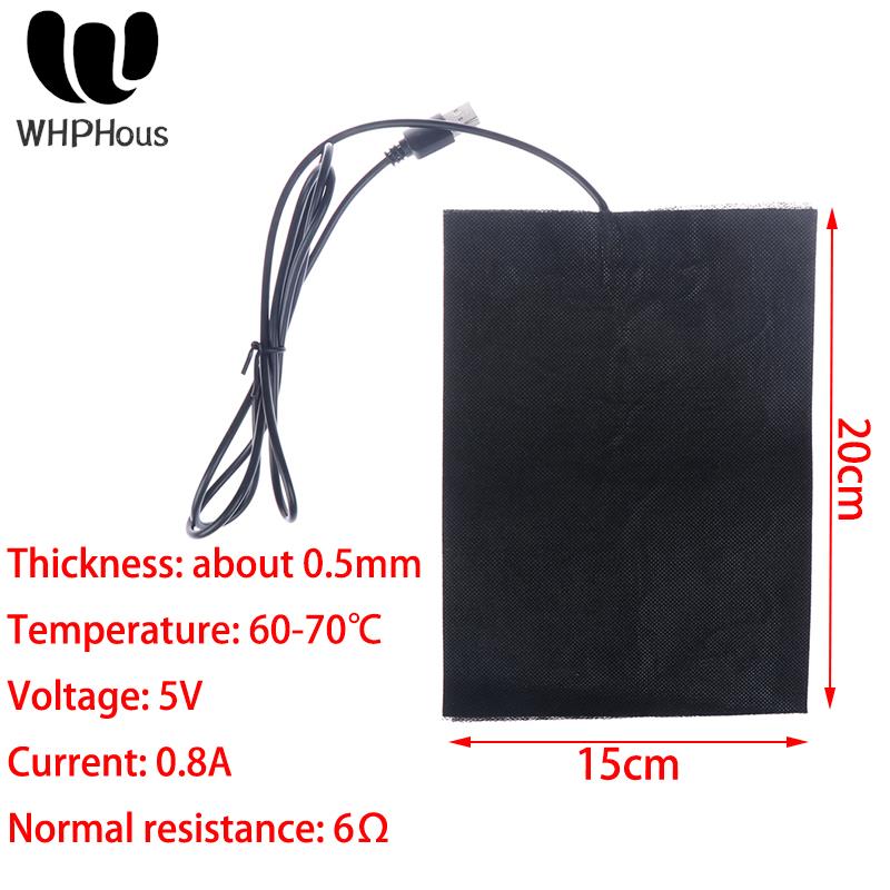 19 SIZE Carbon Fiber Heating Pad Mat Hand Feet Warmer USB Heating Film Electric Winter Infrared Fever Heat Mat Electric Warmer