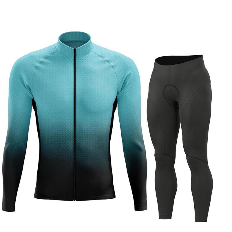 Men Spring Breathable Cycling Clothing Set Ropa Ciclismo Autumn Long Sleeve Outdoor Cycling Jersey Set MTB Bicycle Clothes