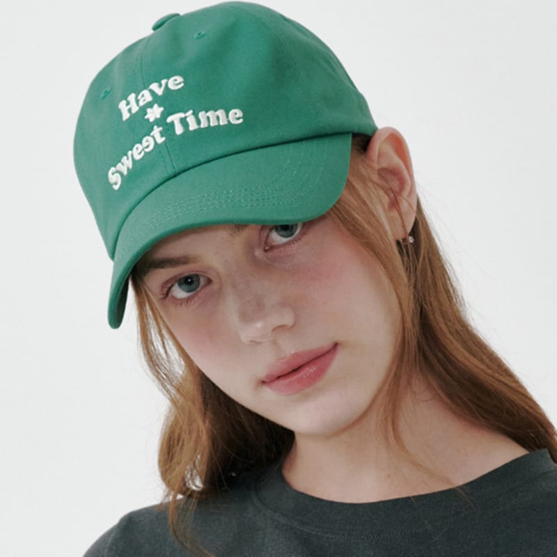 SALTANDCHOCOLATE [HAST] Sweet Basic Ball Cap Green 4C2521002