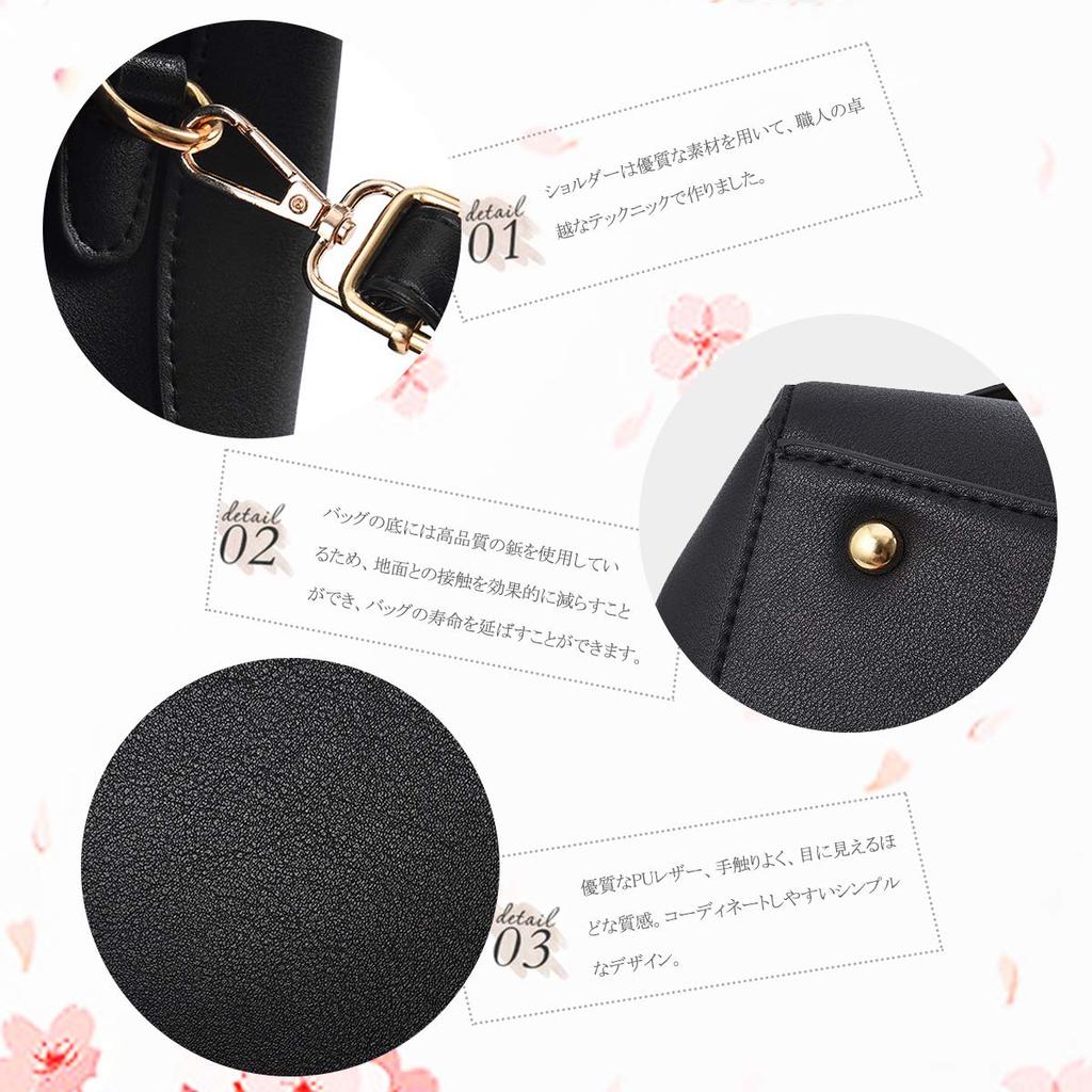 NICOLE & DORIS Women's 3D Flower Handbag, 2-Way Shoulder Bag, Waterproof, with Studs, Delicate and Elegant Design, Stylish and Cute PU Leather