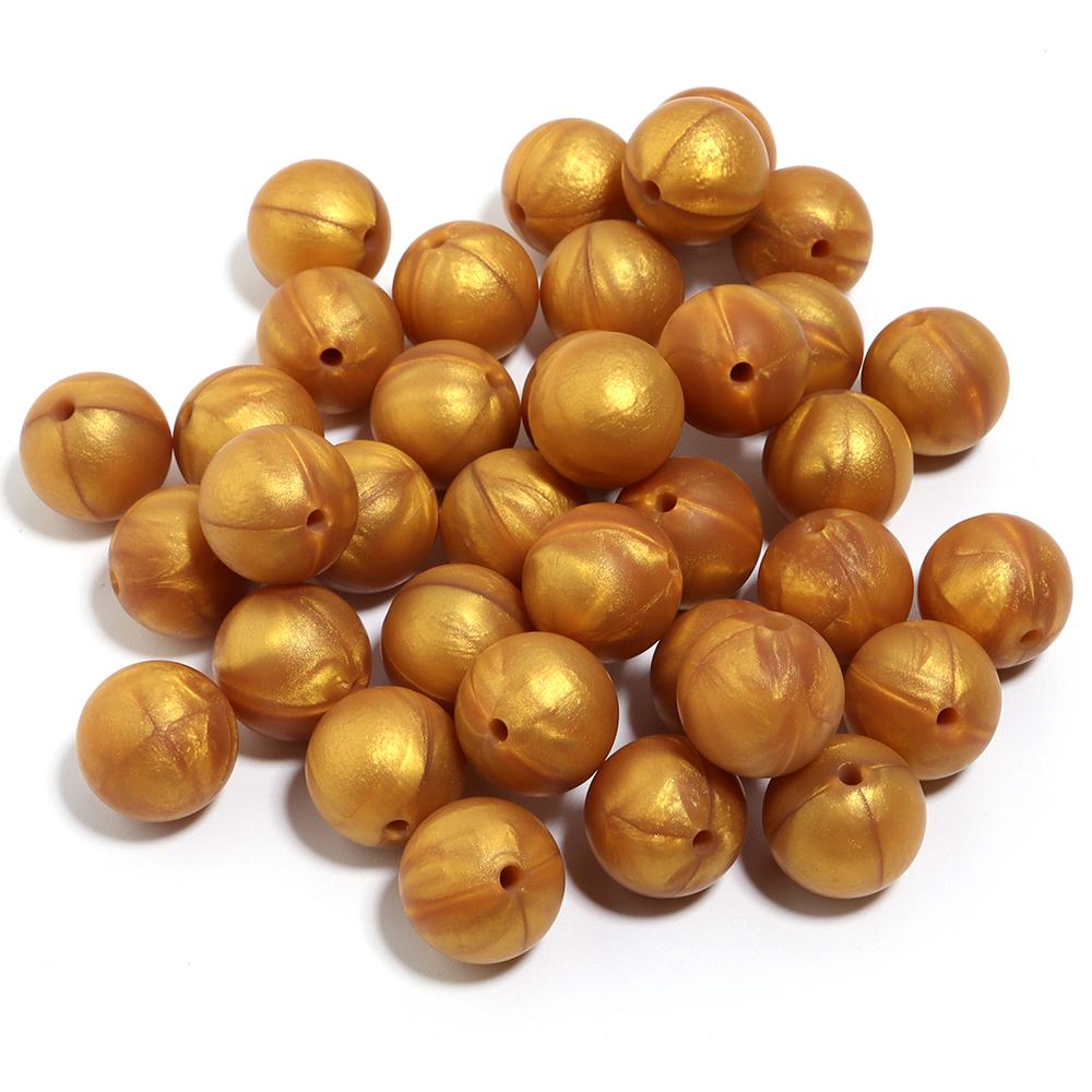 20pcs/Lot 12 15mm Candy Color Round Acrylic Imitation Silicone Beads Round Spacer Loose Bead for DIY Jewelry Making Accessories