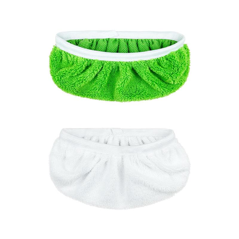 Verdicktes elastisches Band, flaches Mopptuch, Korallenvlies/Mikrofaser/Chenille, Ersatz-Rotationsmopp-Reinigungspad für Badezimmer