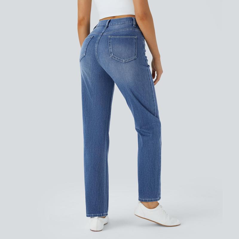 D 35021 European & American High-Waisted Yoga Jeans - New Style Cross