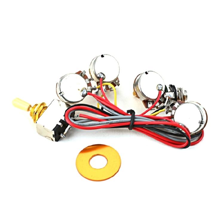 Guitar Wiring Harness 3 Way A250K 2V 2T and Jack Prewired Guitar Wiring Hareness