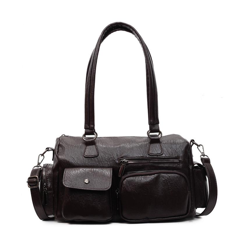 Boston Tote Bag For Women With Large Capacity Soft Pu Material Stylish Multipocket Design For Daily Use
