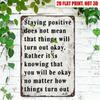 Metal Poster Wall Art Positive Motivation Office Decor