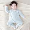Infant Autumn Long-Sleeve Sleeveless Diagonal Collar Bodysuit Pajamas, Warm & Close-Fitting, Spring Class A