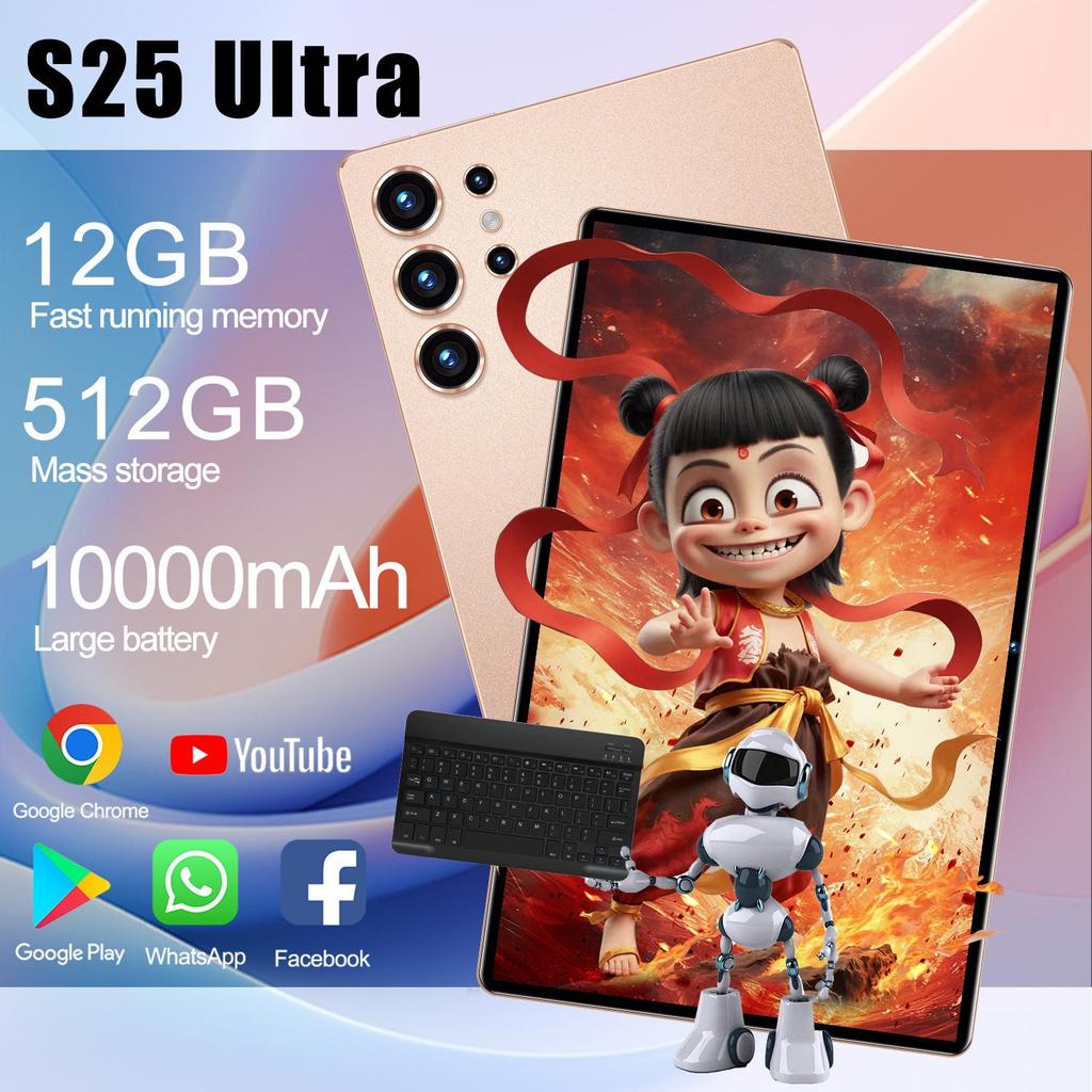 S25 Ultra 5G Tablet with SIM Slot, Google Play Store, Video Call & Photography Support