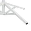 Umbrella Stand White Steel for 25 32 mm Pole