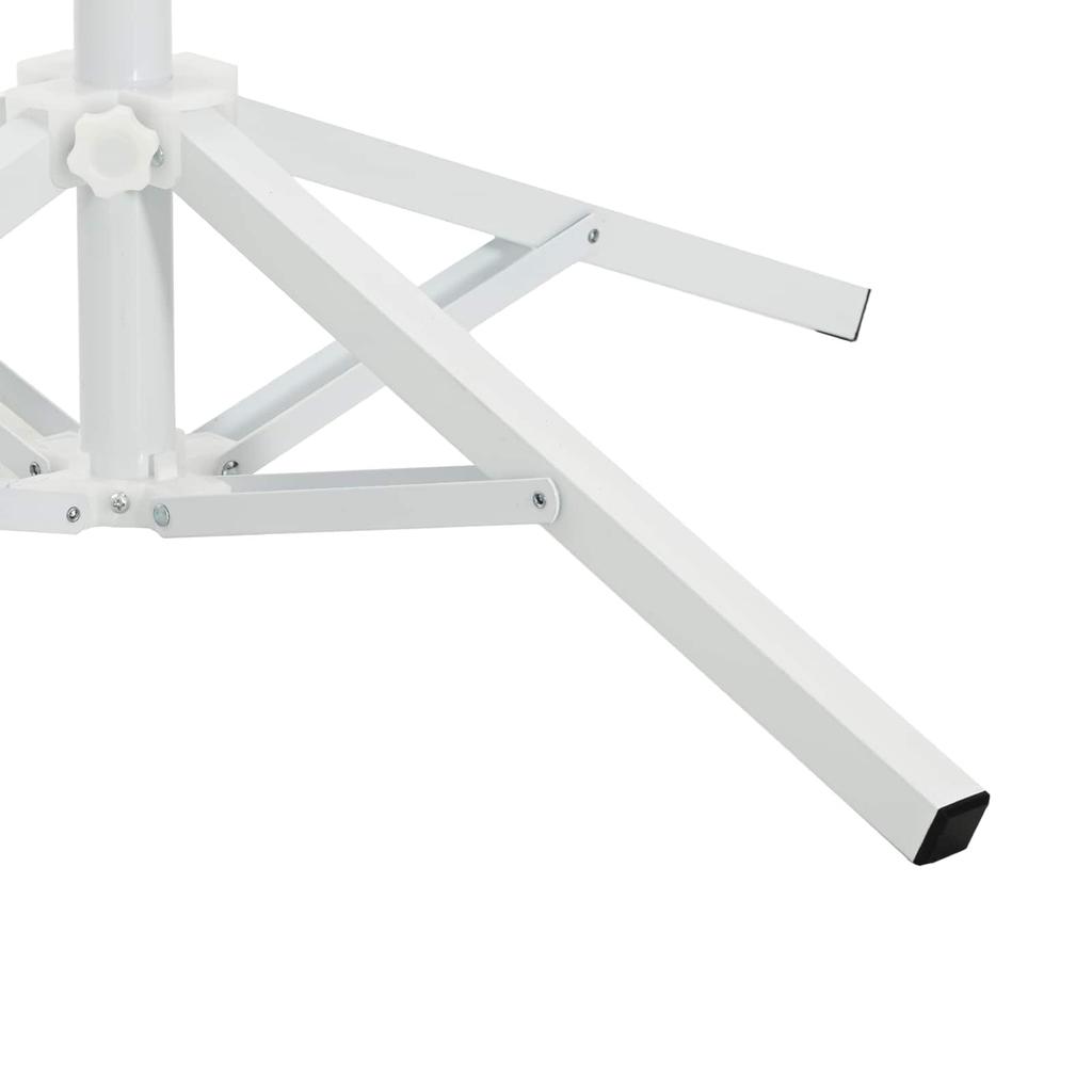 Umbrella Stand White Steel for 25 32 mm Pole