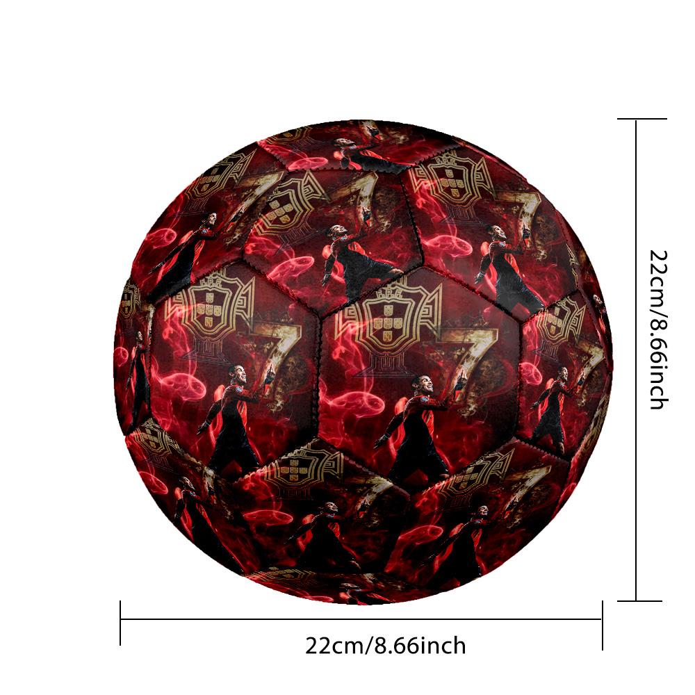 1pc Ronaldo Manchester Soccer Ball Size 5, Suitable for Practice Matches/tournament Training,Lightweight and Durable. cl70220