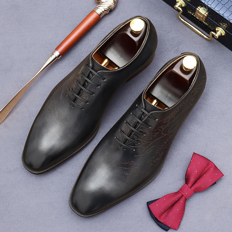 

Британские трендовые мужские туфли из натуральной коровьей кожи, элегантные, осень 2024, дизайнерские, новые, стильные, оксфорды, свадебная обувь для мужчин 5.5 чёрный