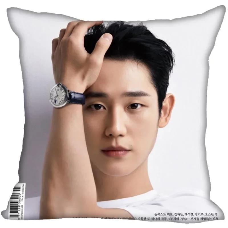 Jung Hae In Pillow Cover Bedroom Home Office Decorative Pillowcase Square Zipper Pillow Cases Satin Soft No Fade 0209