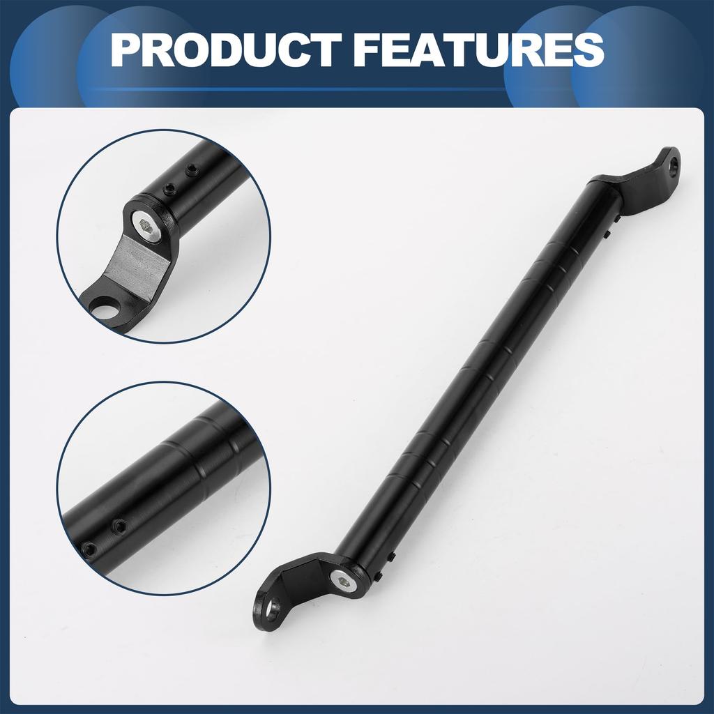INFINAUTO Handlebar Motorcycle Crossbar Mirror Motorcycle Handlebar Extension with Small 1 Set Brace, Mount, 34cm/13.39" Wrench, Black,