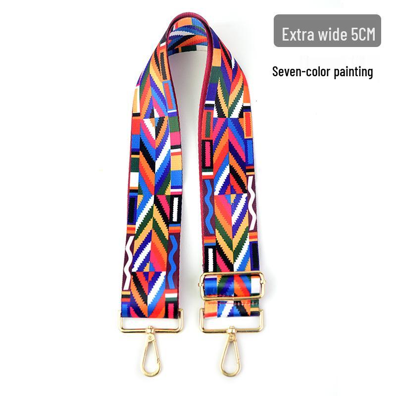 Damen Ethno-Stil Bestickte Verstellbare Umhängetasche mit Jacquard-Gurt