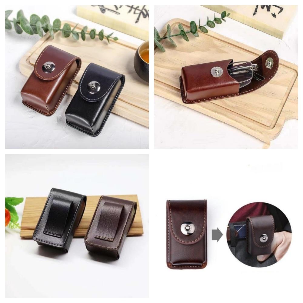 Cintura di lusso Custodia per occhiali indossabile Scatola porta occhiali da lettura pieghevoli Custodia portatile leggera per occhiali da sole da donna e uomo