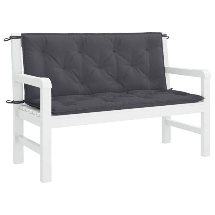 Coussin pour balancelle - VIDAXL - 120 cm - Gris Anthracite - Rectangulaire - Extérieur