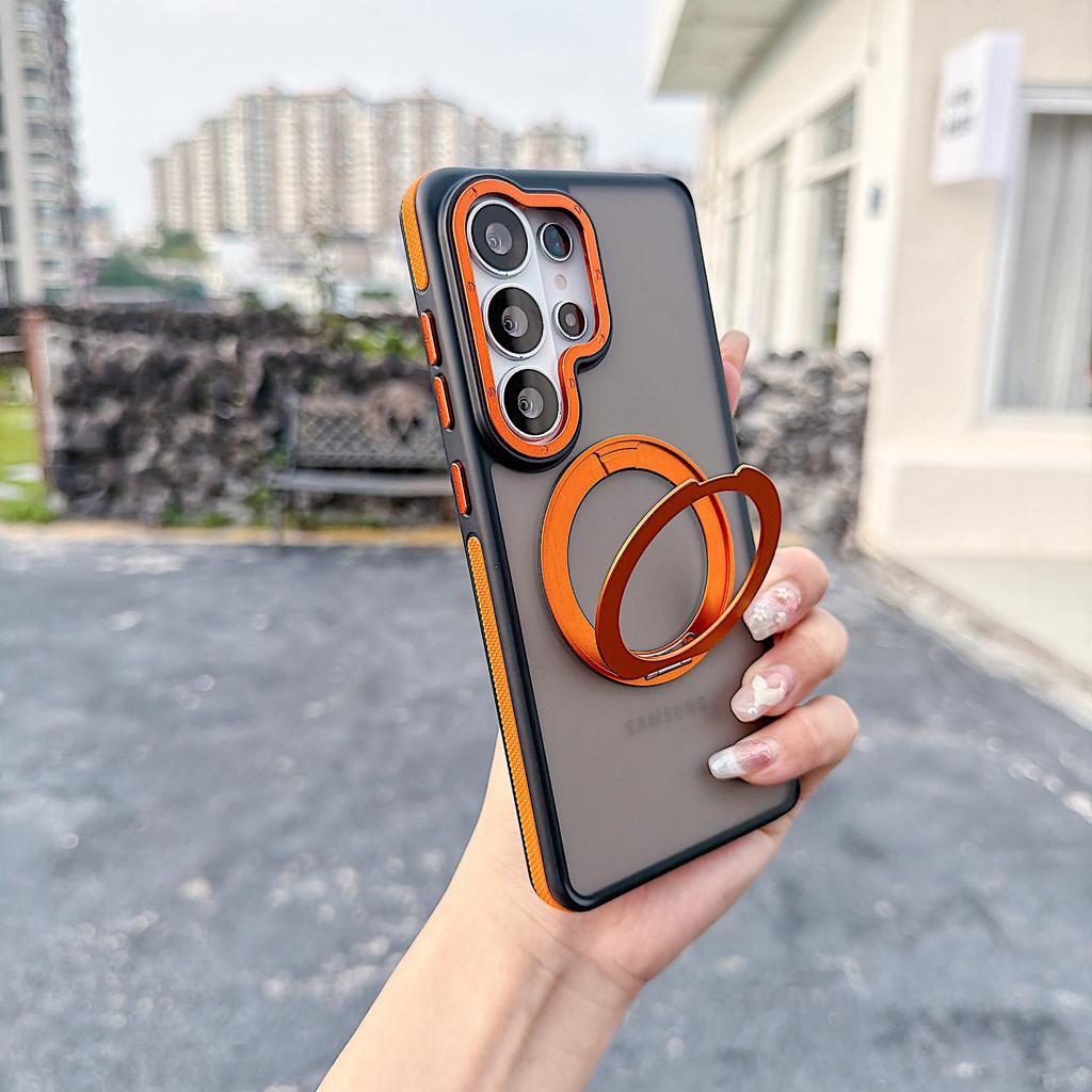 Applicable To Samsung S26Ultra Xuncai Magnetic Mobile Phone Case S25Ultra Rotating Magnetic Bracket S24U Protective Case