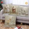 4 Pcs Christmas Themed Cushion Cover Soft Single-sided Printed Decorative Pillow Cover For Sofa Living Room Decoration 45x45cm