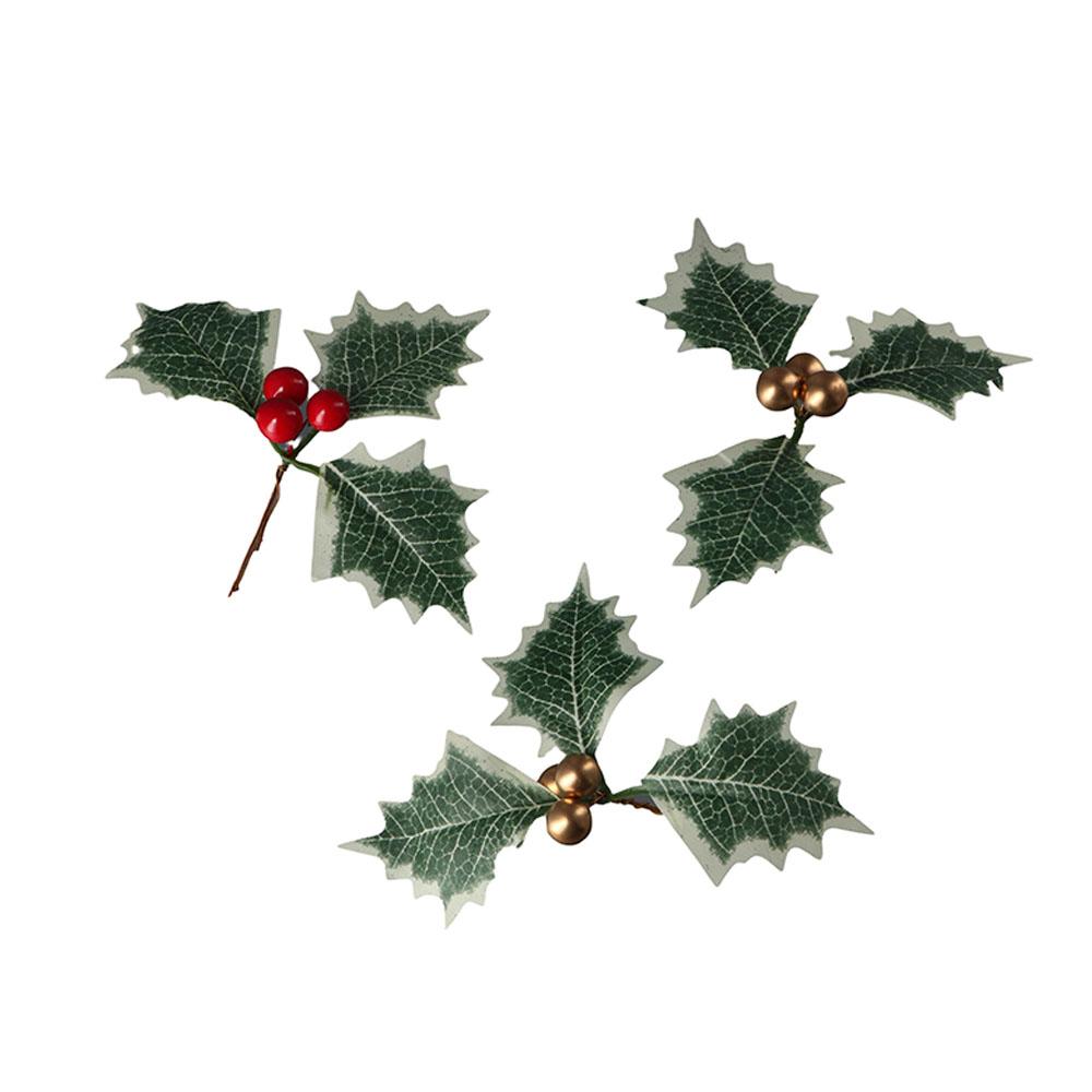 Holiday Party Christmas Decorations Handcraft Accessories Artificial Leaf Berry Fake Fruit Plant