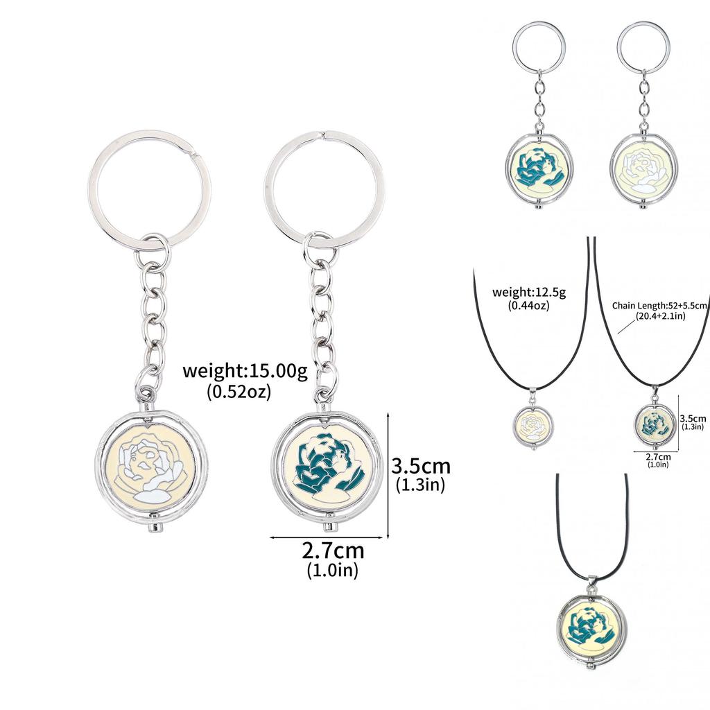 Arcane League Of Legends Ekko Burst Of Chaos Blue Rose Anime Pendant Necklace For Cosplay And Casual Wear