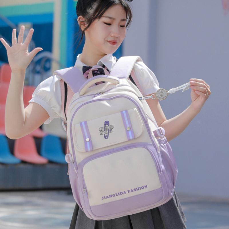 Cute Elementary Girl School Backpack Middle School Student Bag Women Waterproof Travel Backpack Large Capacity Ladies Bookbag