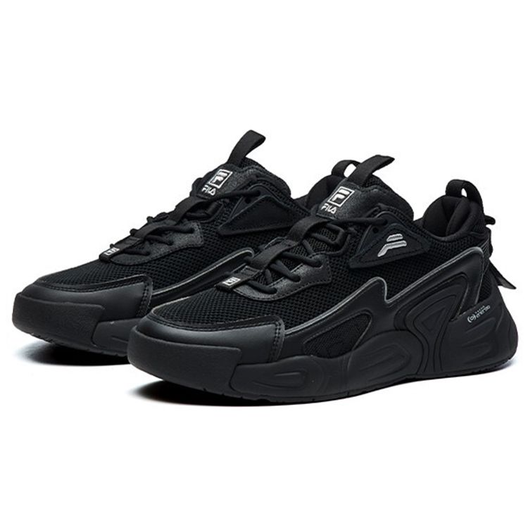 Fila Vortex Low Top Retro Basketball Shoes Women Sneaker Black F12W111234FBK