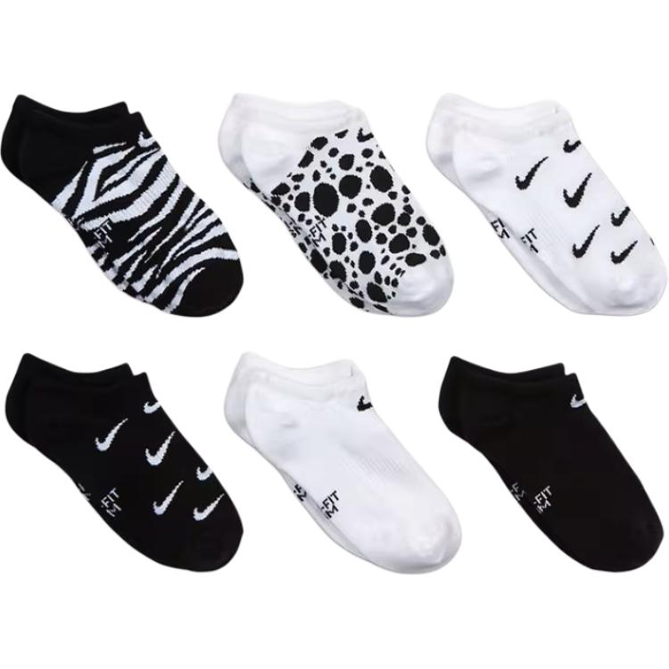 Nike Kids Socks 6 Pack Black White Kids' DA2407-902