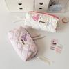 Quilted Pen Pouch Butterfly Printing Cosmetic Bag Fashion Pen Bag  Girls Gift