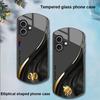 Flowing Pattern For Apple IPhone 16 11 13 15 14 Pro Max 12 Mini 7 8 Plus XR X XS Elliptical Shaped Tempered Glass Phone Case