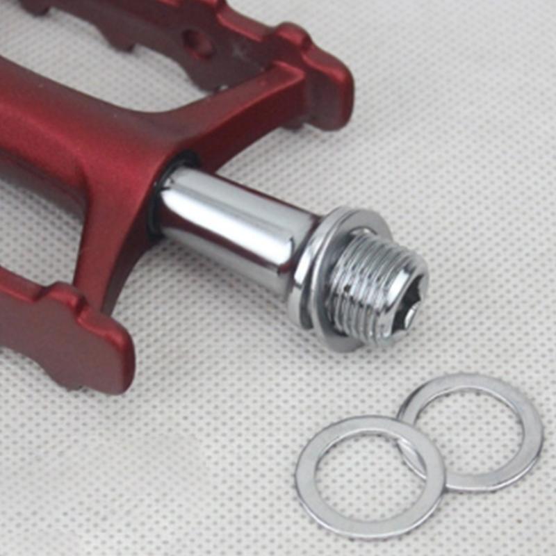 10Pcs Pivots Converter Pedal Extension Spacers for Fixed Gear Tool Bikes Pedal Washers Steel Cycling Extenders