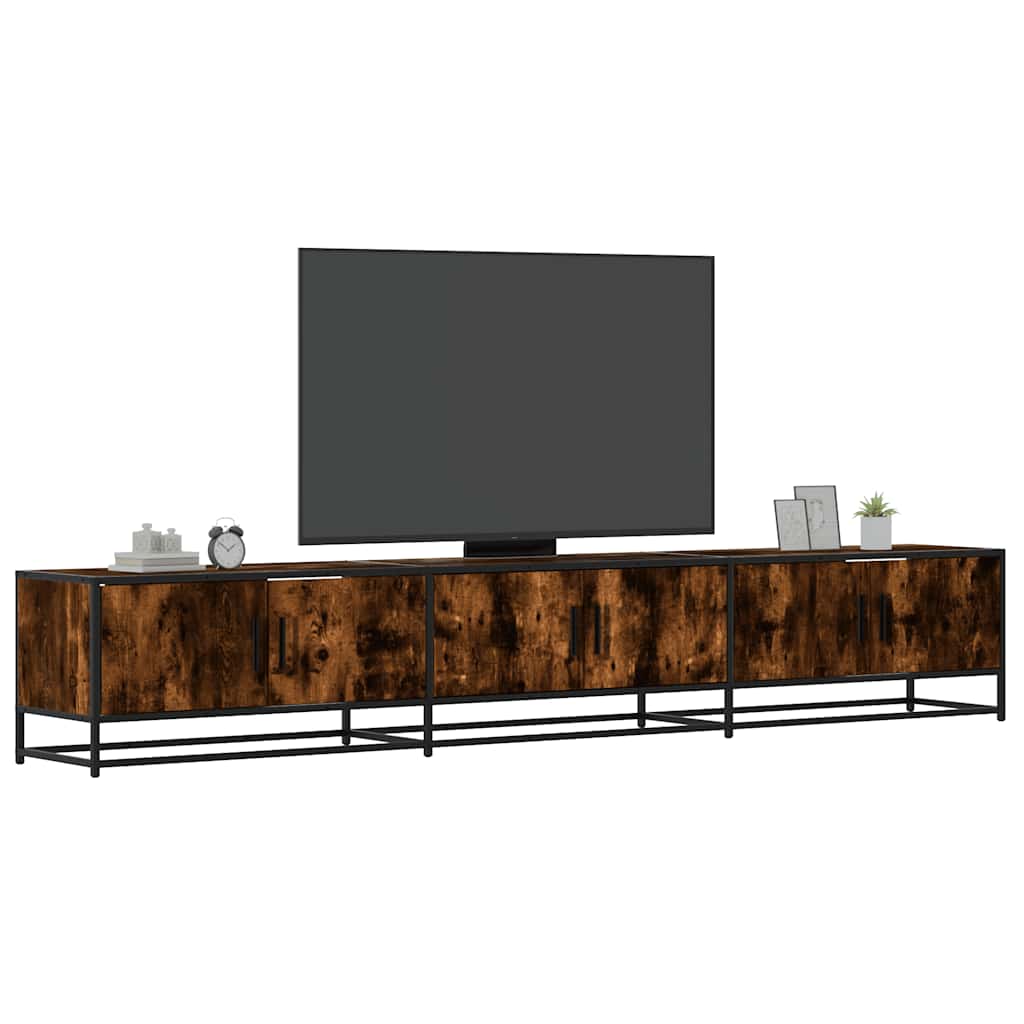 TV Cabinet Smoked Oak 240x35x41 cm Particleboard