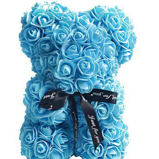 PVC Hediye Kutusu İçinde 25cm Köpük Gül Ayı - Anneler Günü, Qixi Festivali ve Sevgililer Günü İçin Mükemmel