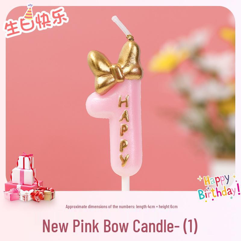 Creative Birthday Candle for Girls - Number One Cake Decoration for Baby and Children