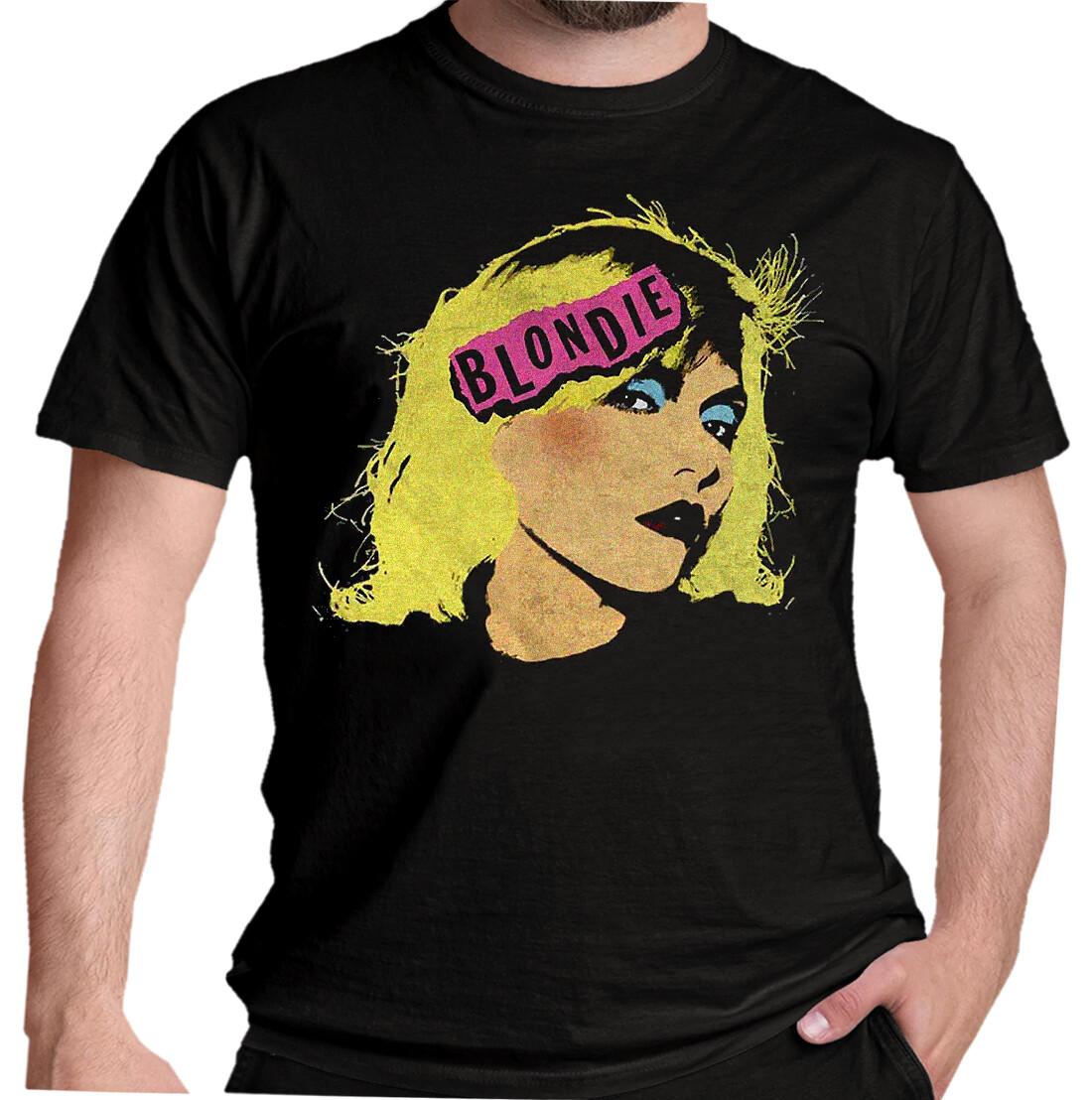 Футболка Blondie Официальный Панк Логотип Мужская Рок Футболка Дебби Харри Черная M
