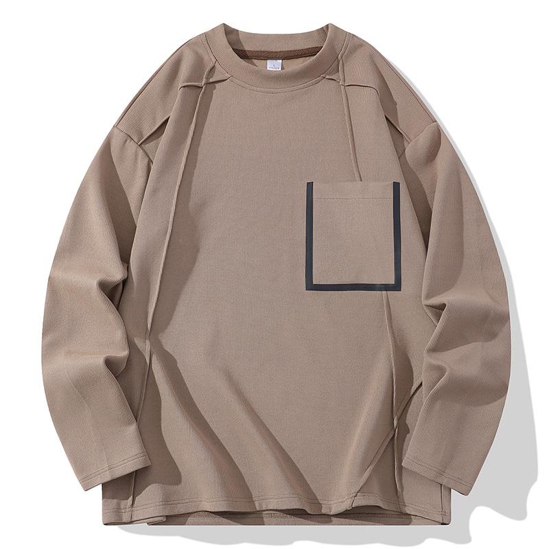 Japanese Spring and Autumn New Men's Sweatshirt Casual and Versatile Youth Long Sleeve T-shirt Round Neck Men's Sweatshirt