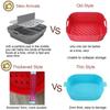 Silicone Air Fryer Tray with Divider Plate Reusable Non-Stick Baking Mat for Oven  Fried Chicken Dishwasher-Safe