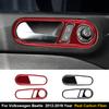 Real Carbon Fiber For Volkswagen Beetle 2012-2019 Inner Door Handle Panel Frame Sticker Auto Interior Decoration Accessories