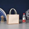 Jute Handbag - Laminated 3D Burlap Tote, Blank Linen Design, Logo Printable.
