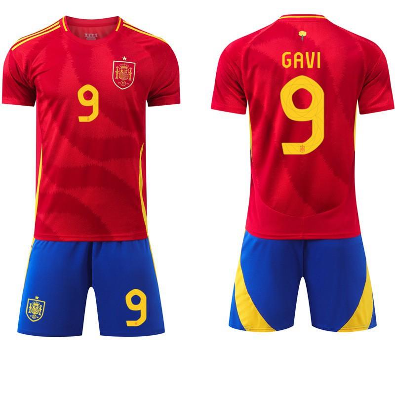 European Cup 7 Morata No. 19 Yamal 17 Nico Jersey Olmo Spanish Home Football