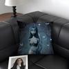 CCorpse BrideE Movie Cushion Cover Natural Linen Organic Fabric DoubleSided Printing Sofa Home Decor Gift Pillow Case