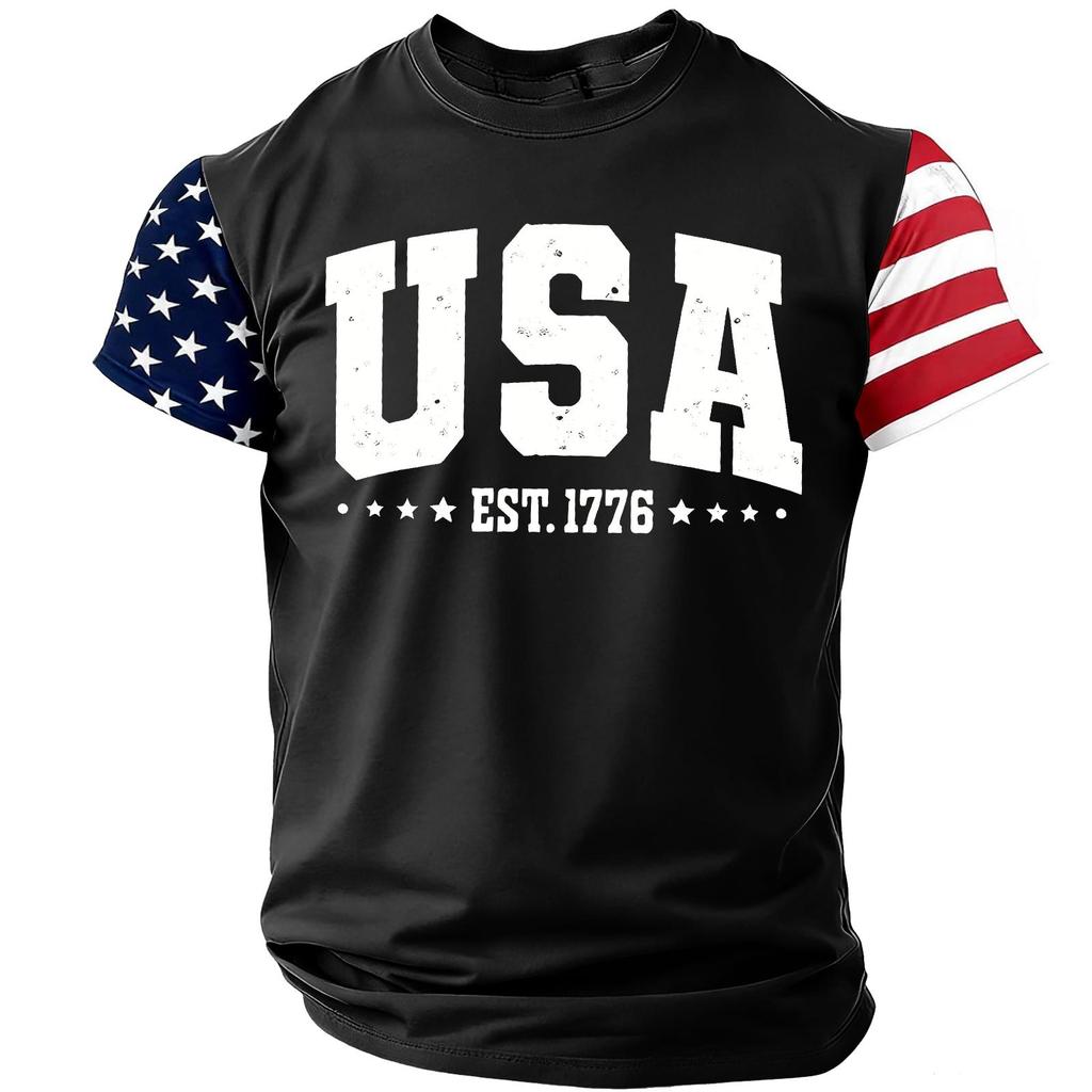 Men's Casual Round Neck Lightweight Breathable Short-Sleeve Top