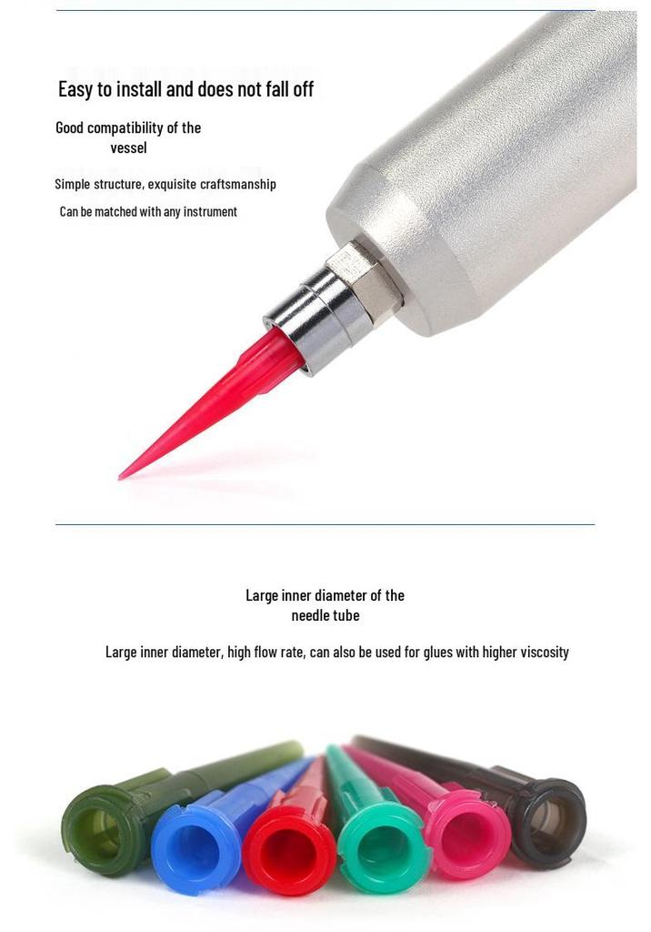 All-Plastic Bevelled Glue Dispensing Needle Tip for Injection Syringe and Machine Use