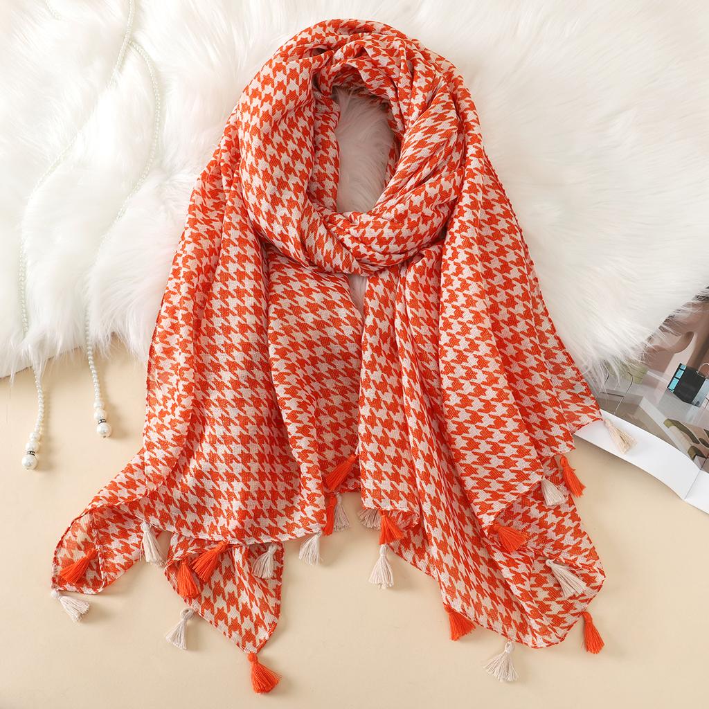 Women Scarf Flower Print Hijab Soft Shawls and Wraps Tessale Female Foulard Designer Pashmina Bandana Headscarf